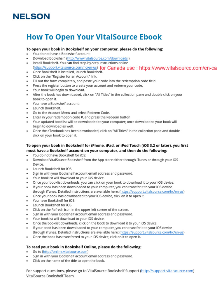 Open Your VitalSource Ebook Guide | PDF | Ios | Mobile Computers
