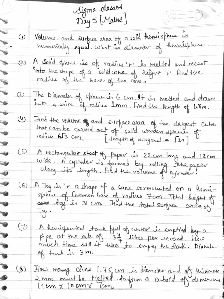 Maths Five a Day Exercises | PDF