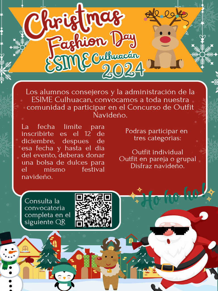Concurso de Outfit Navideño ESIME 2024 | PDF