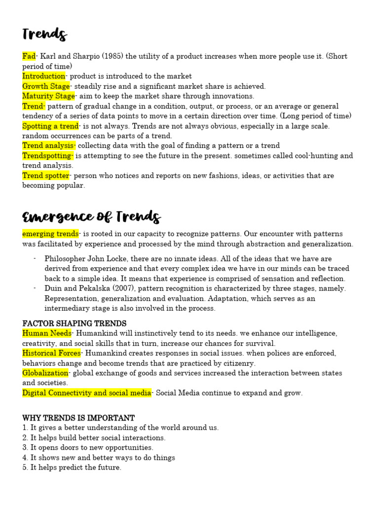 Trends Reviewer 1 Pdf Labour Economics Employment