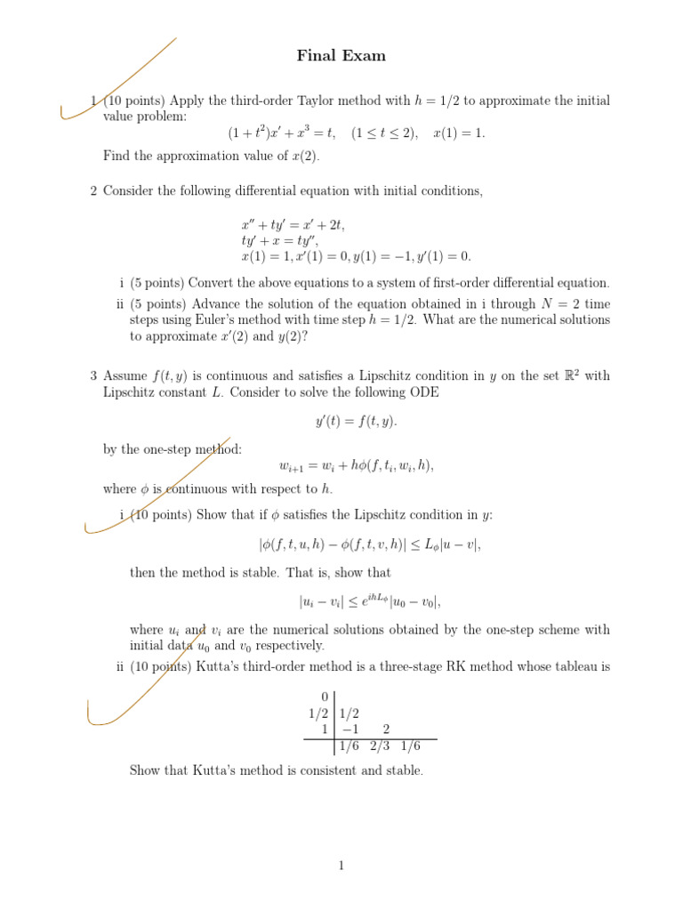 final | PDF | Equations | Numerical Analysis