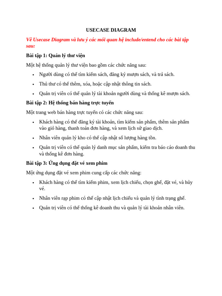 Bai Tap UCD | PDF