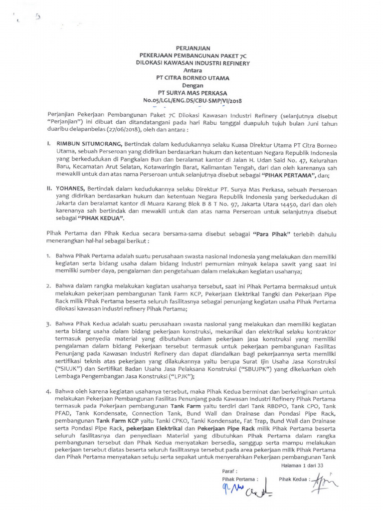 Kontrak Paket 7C | PDF