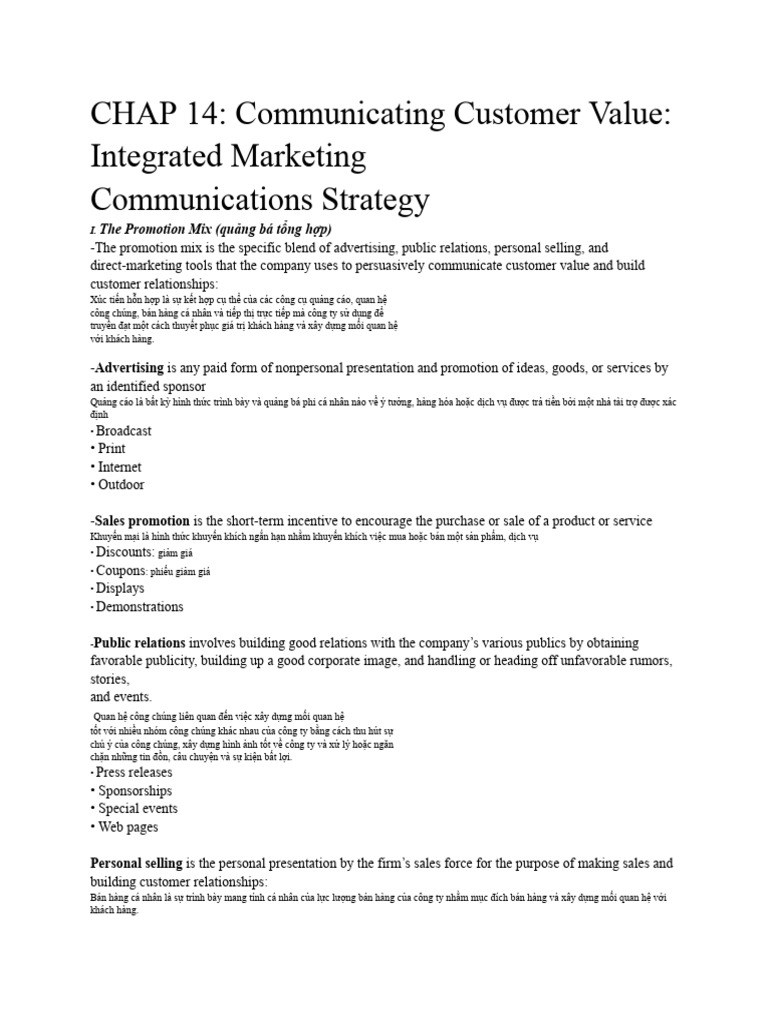 Chapter Fourteen Communicating Customer Value - Integrated Marketing | PDF