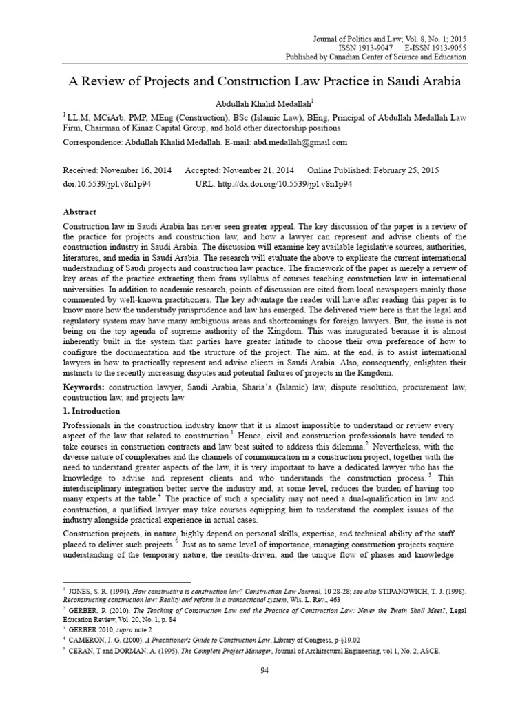 A Review of Projects and Construction Law Practice | PDF | Sharia ...