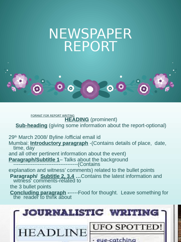 Revision Newspaper Report | PDF | Semantic Units | Human Communication