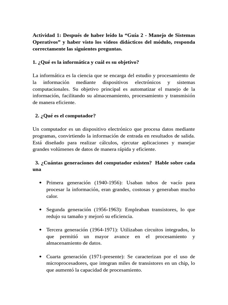 Emil Noesi Actividad Modulo 2-2 | PDF | Hardware de la computadora ...