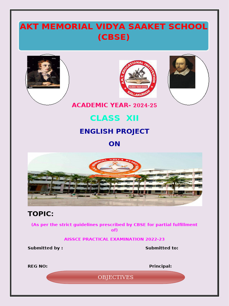 CBSE Class XII English Project 2024-25 | PDF