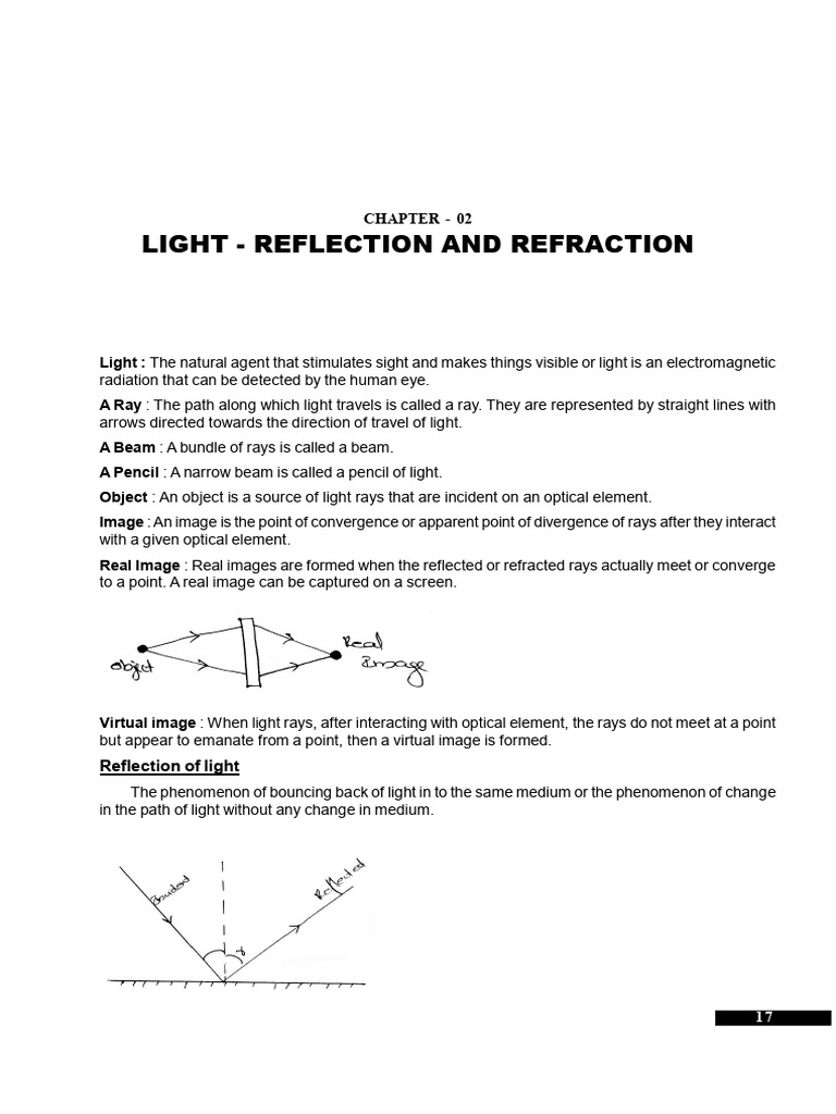 Light - Reflection and Refraction (CN) | PDF | Mirror | Reflection ...