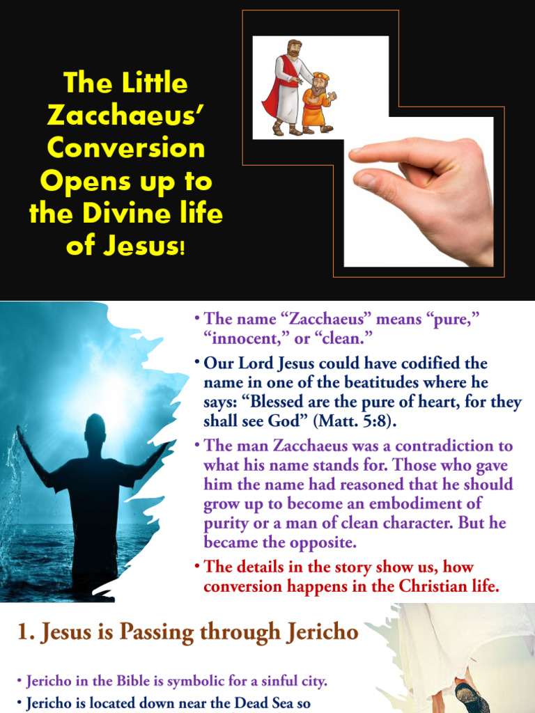 Zacchaeus: A Journey to Divine Conversion | PDF