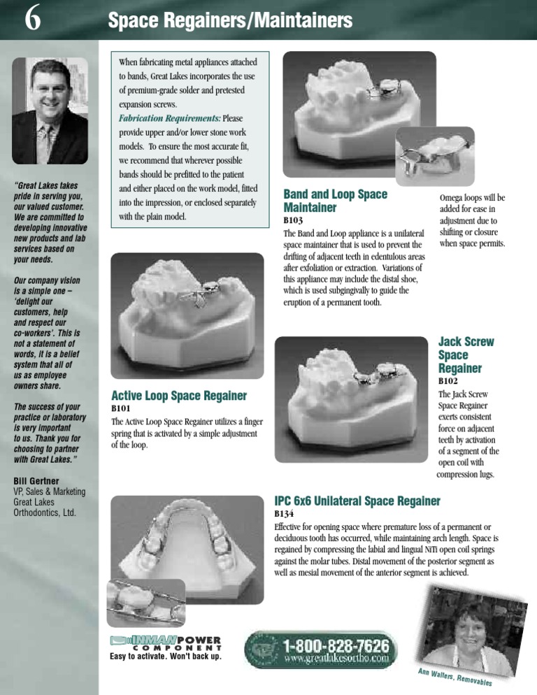 Band and Loop Space Maintainer Fabrication Requirements PDF