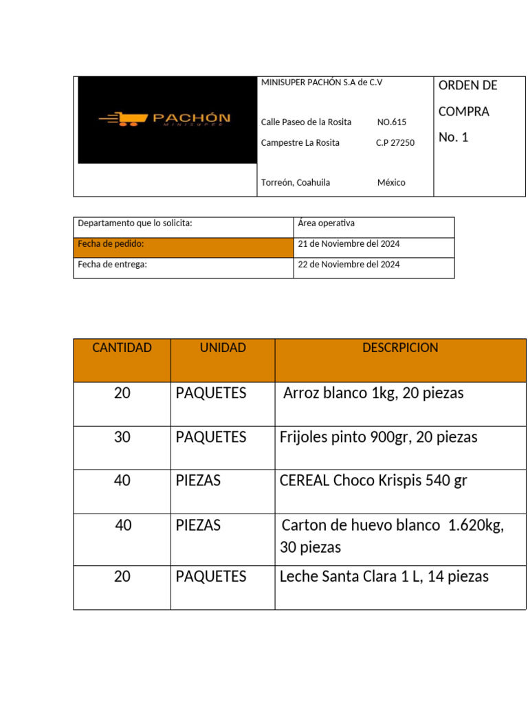 Orden de Compra y Cotización 2024 | PDF