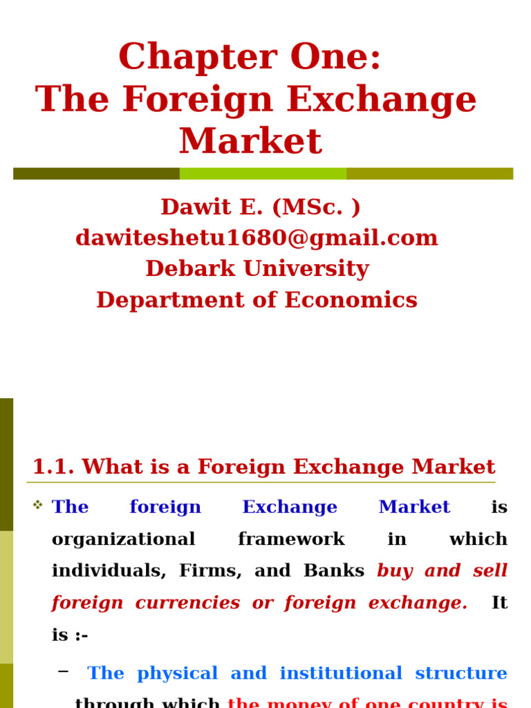 Understanding the Foreign Exchange Market | PDF | Exchange Rate ...