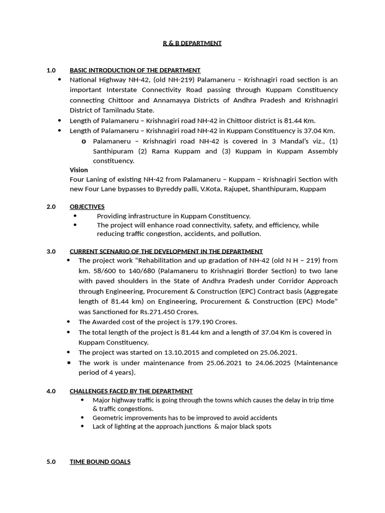 NH Notes Final | PDF | Road Transport | Road Infrastructure