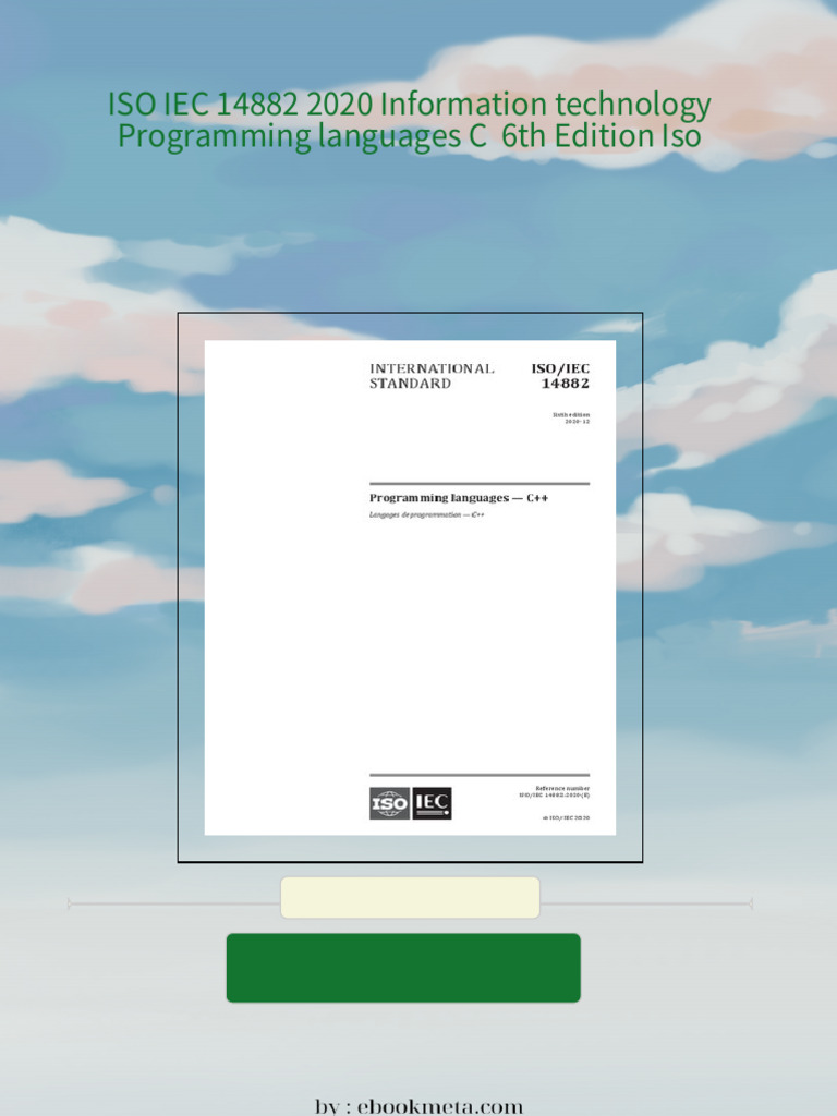 ISO IEC 14882 2020 Information technology Programming languages C 6th ...
