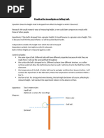 Impact of Drop Height on Ball Bounce | PDF | Potential Energy | Applied ...