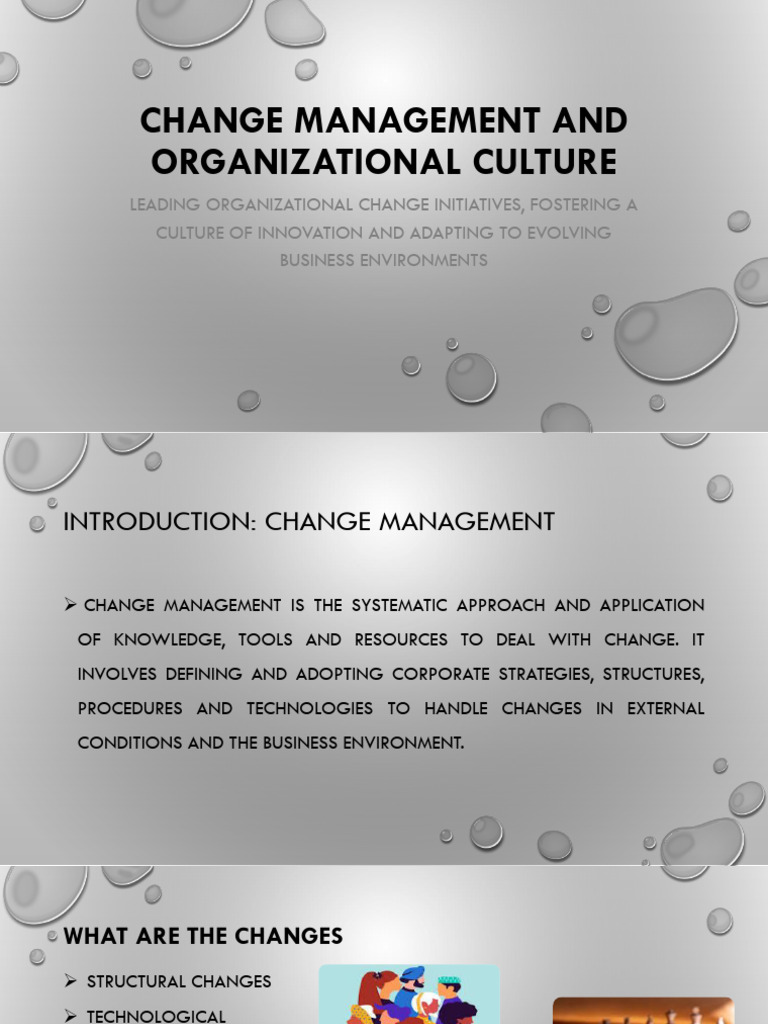 Change Management and Organizational Culture | PDF
