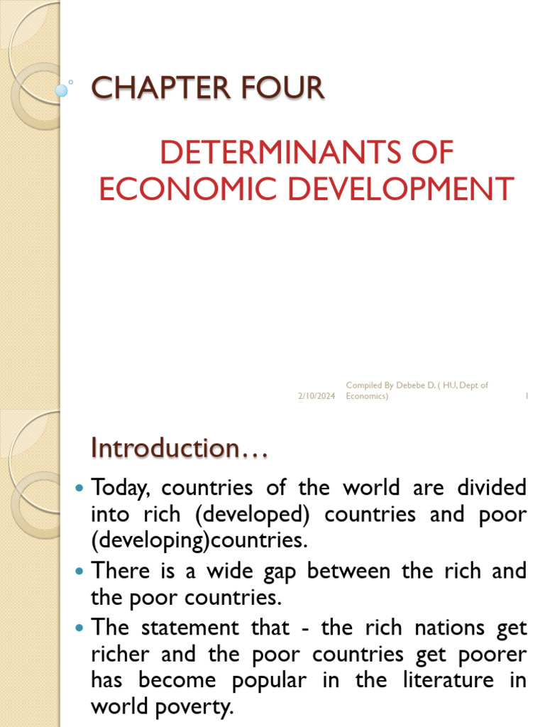 Development Eco I Chapter 4 | PDF | Economics | Poverty