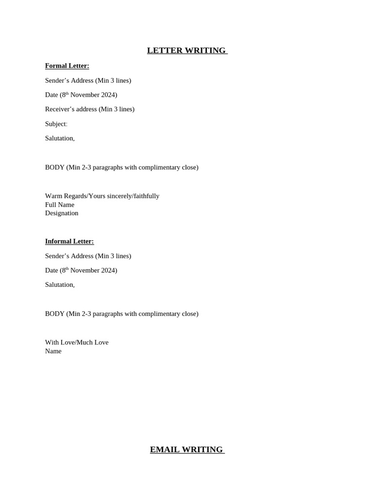 Guide to Formal and Informal Letter Writing | PDF