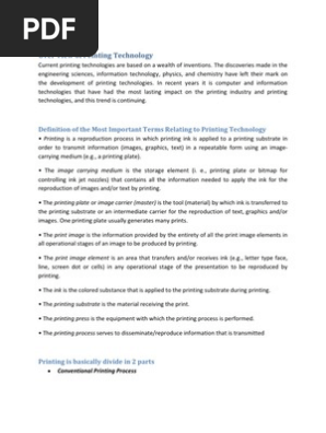 Printing Process