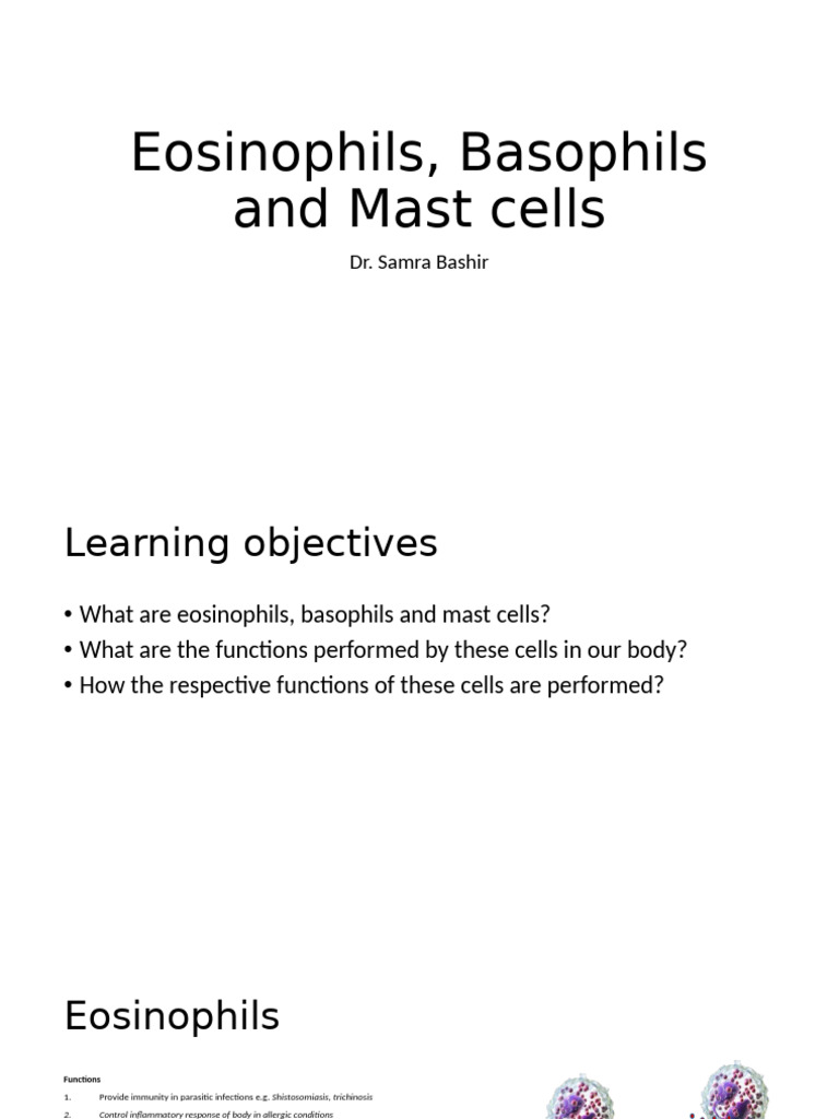 Eosinophils and Basophils in Inflammation | PDF | Inflammation | Immune ...