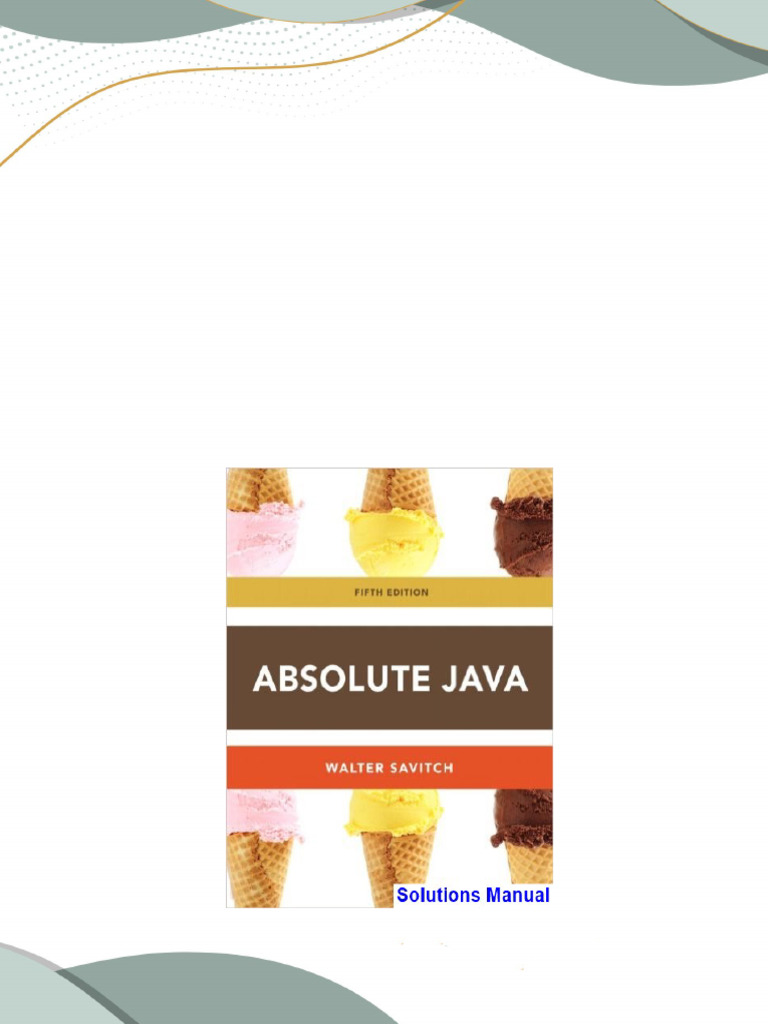 [FREE PDF sample] Absolute Java 5th Edition Walter Savitch Solutions ...