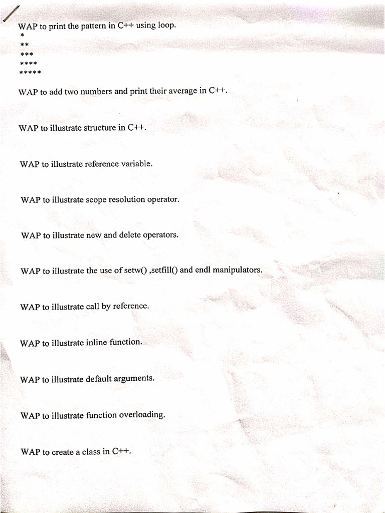 C++ Practical List | PDF