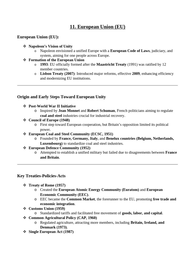 Evolution of the European Union | PDF | European Union | Economy Of The ...
