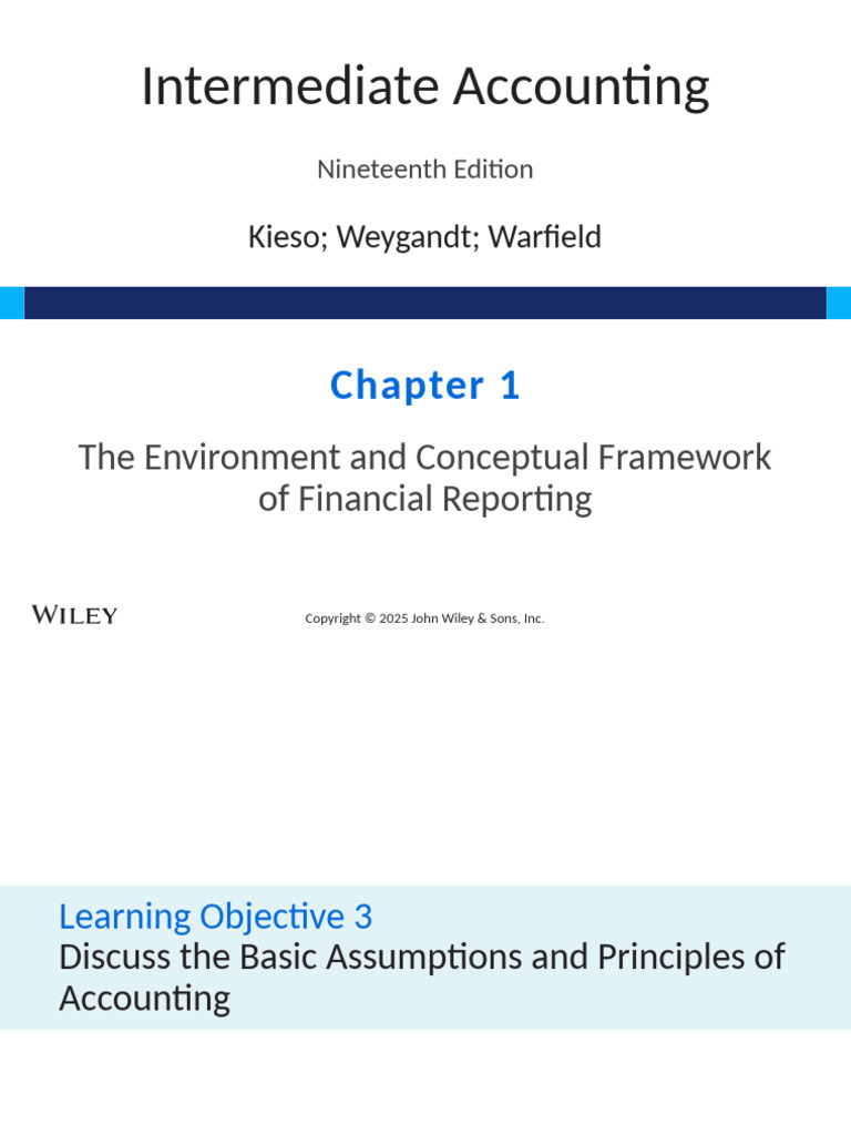 Kieso Ia 19e PPT Ch01 Lo 3 | PDF | Going Concern | Historical Cost