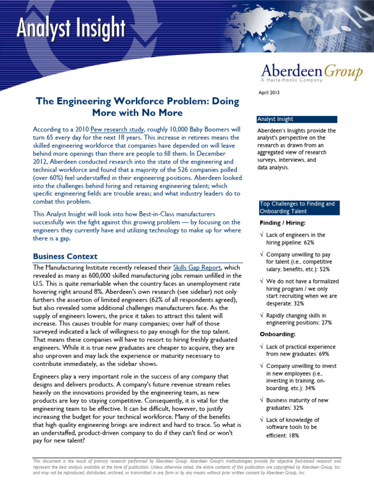 Engineering Workforce Problem - Doing More With No More | PDF ...