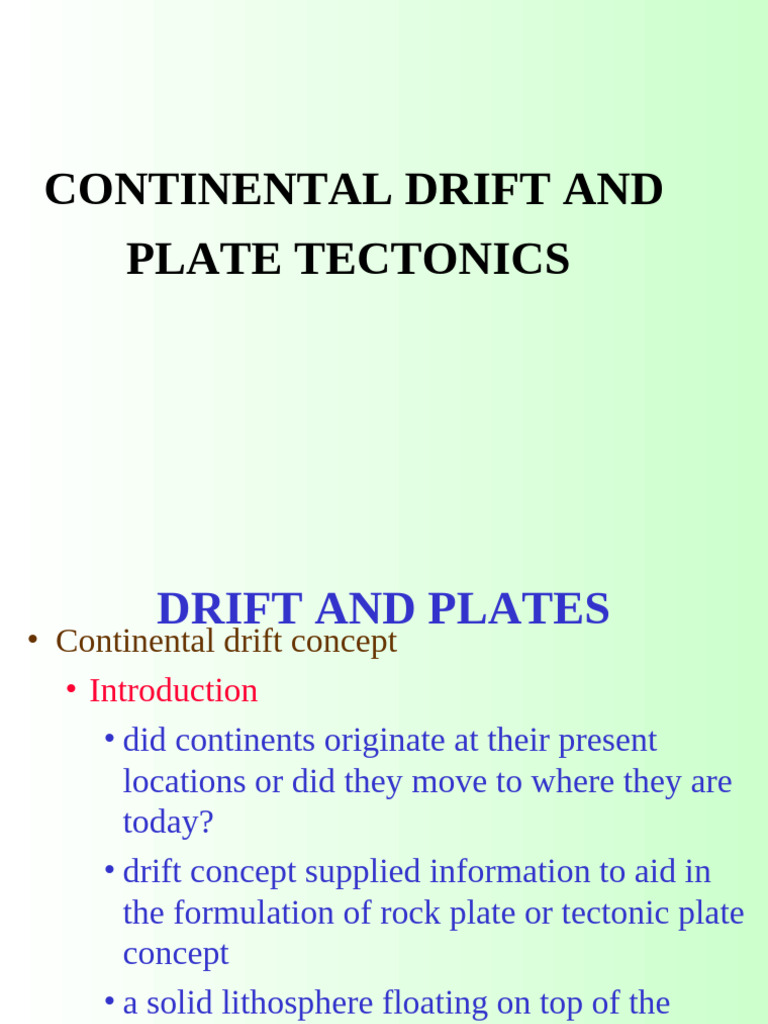 Continental Drift and Plate Tectonics Explained | PDF | Plate Tectonics ...