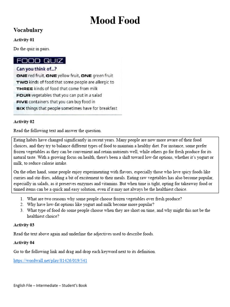 Day 2 | PDF | Foods | Vegetables