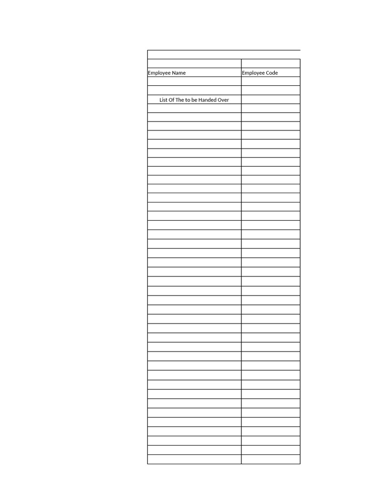 Project Handover Checklist Template | PDF