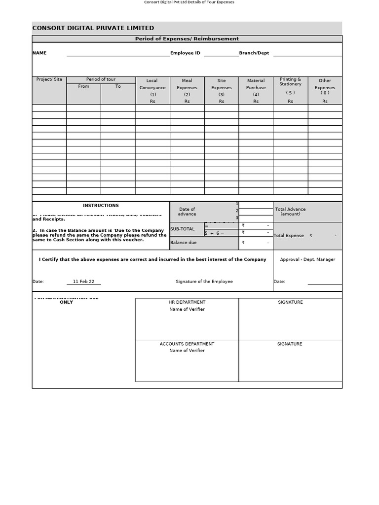 Travel and Reimbursement Form | PDF
