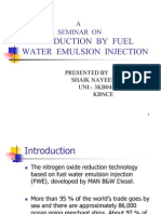 Nox Reduction by Fuel Water Emulsion Injection