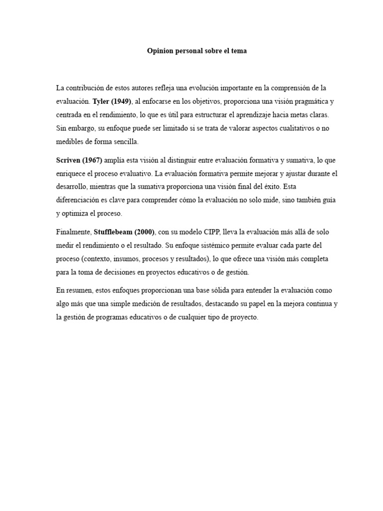 Evolución de la Evaluación Educativa | PDF