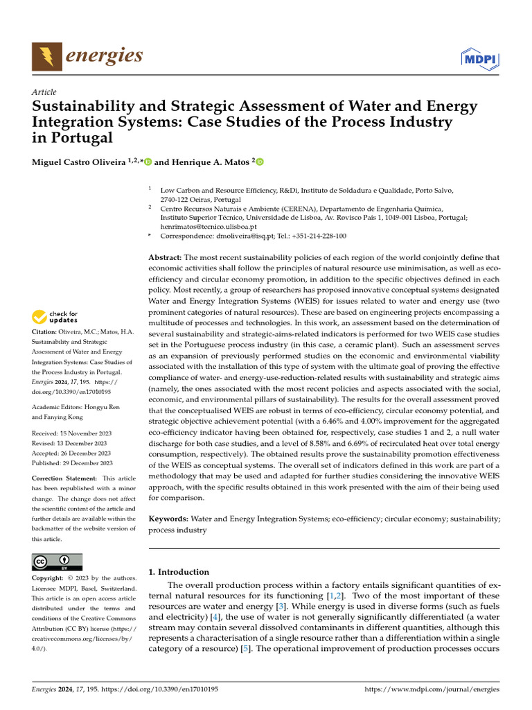Energies | PDF | Sustainability | Efficient Energy Use