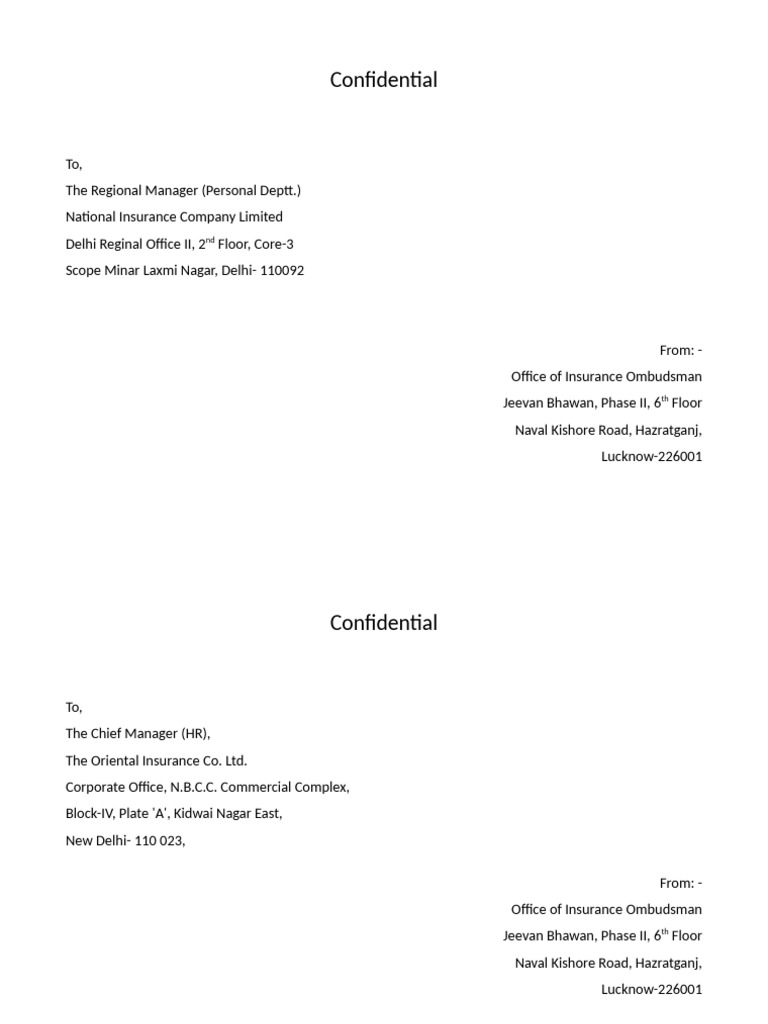 National Insurance Regional Office Details | PDF