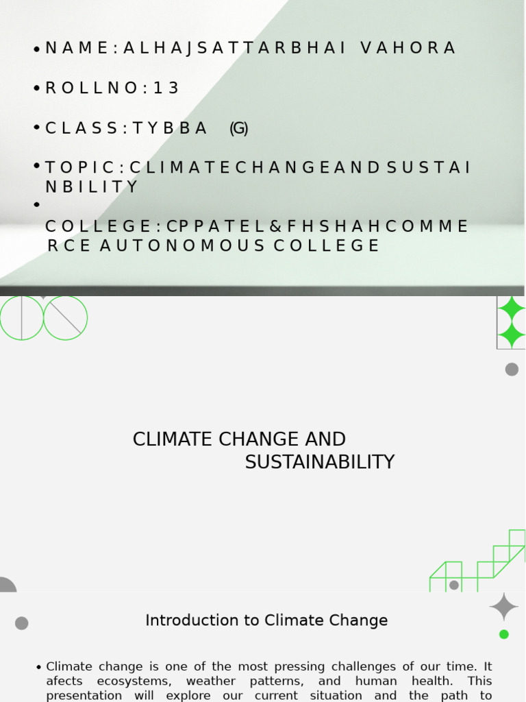 Slidesgo Navigating The Future Climate Change and The Path To ...
