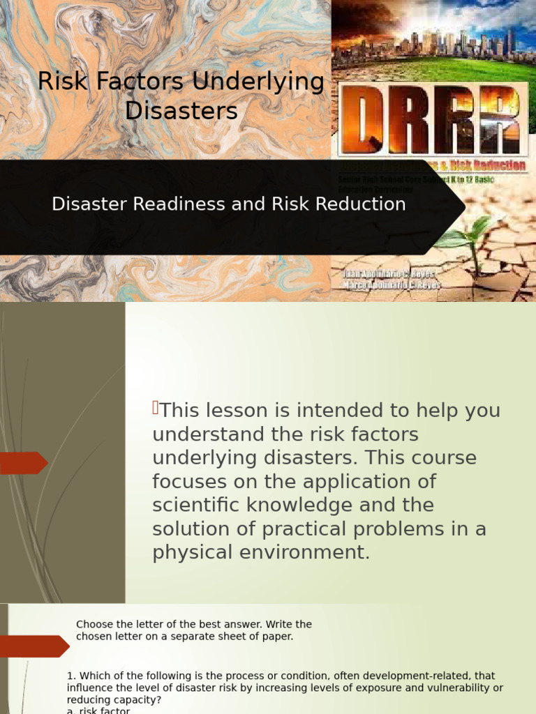 DRRR Mod2 Risk Factors Underlying Disasters | PDF | Hazards | Climate ...