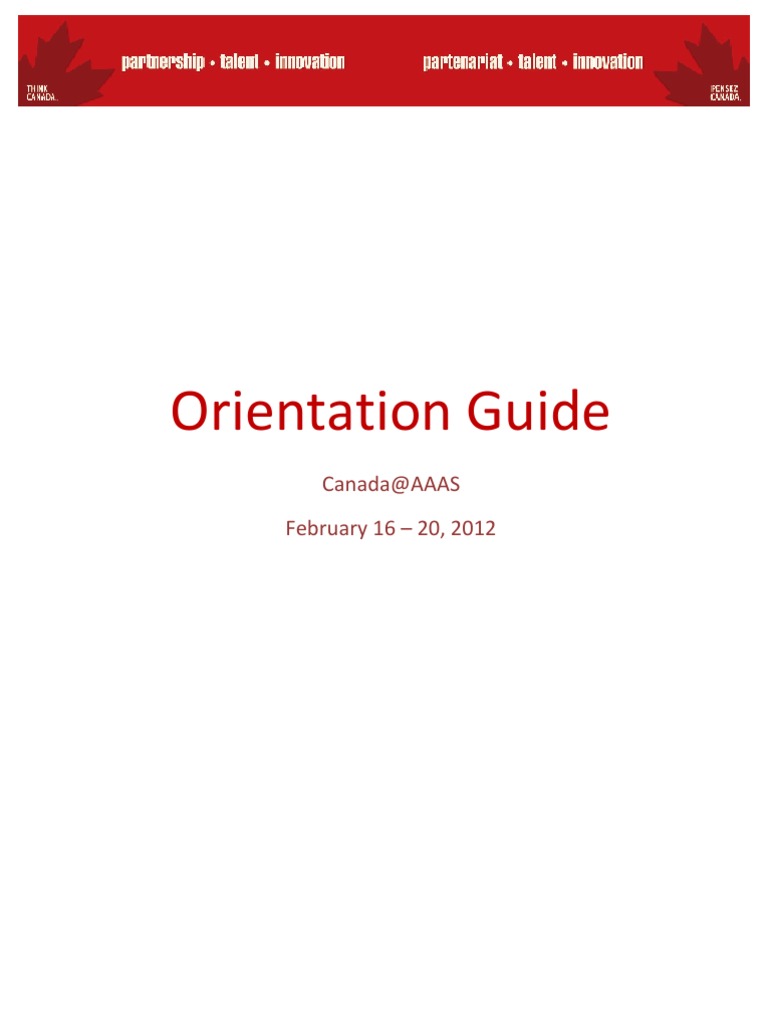 Canada Pavilion Orientation Guide 2012 | PDF | Canada | Innovation