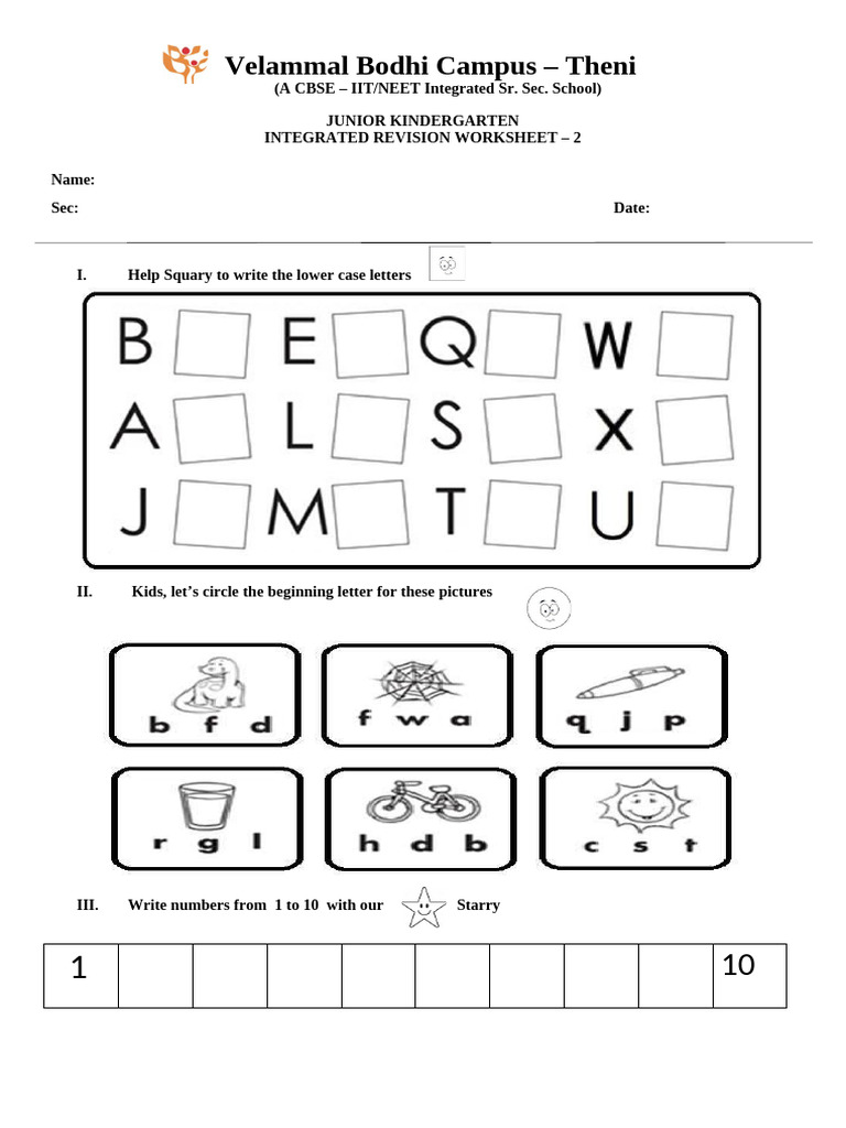 JKG Term II Integrated Revision Worksheet - 2 | PDF