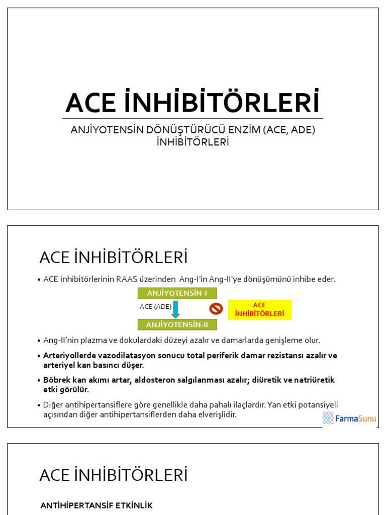 Ace Inhibitorleri | PDF