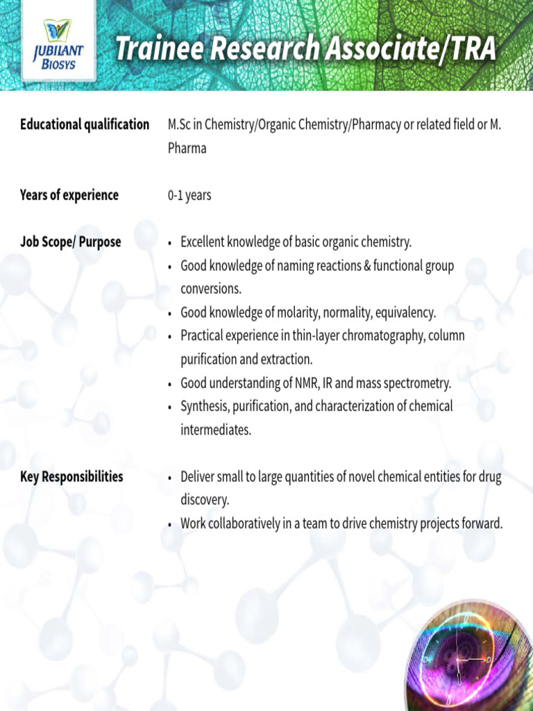 Trainee Research Associate Job Overview | PDF