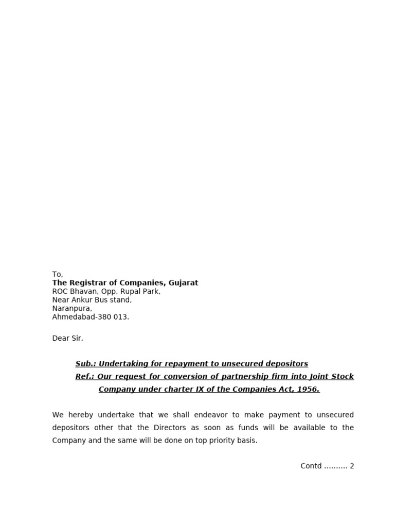 Undertaking | PDF
