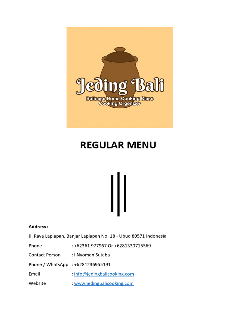 MENU REGULAR | PDF | Sauce | Foods