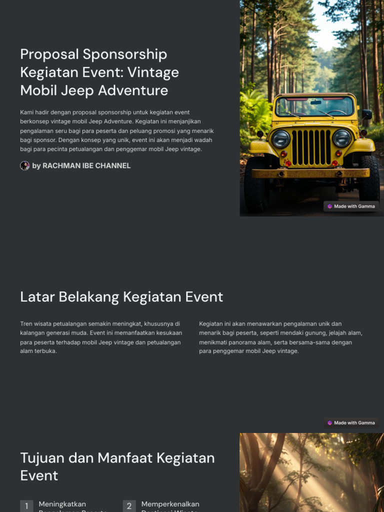 Proposal Sponsorship Jeep Adventure | PDF