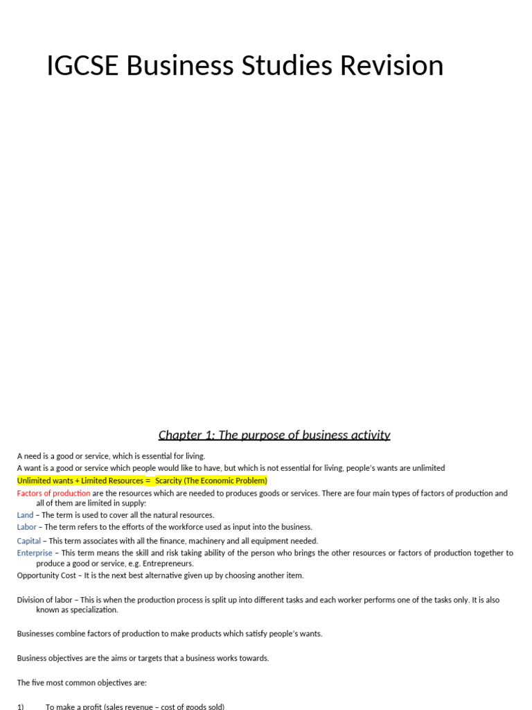 igcse-business-studies-revision | PDF | Taxes | Communication