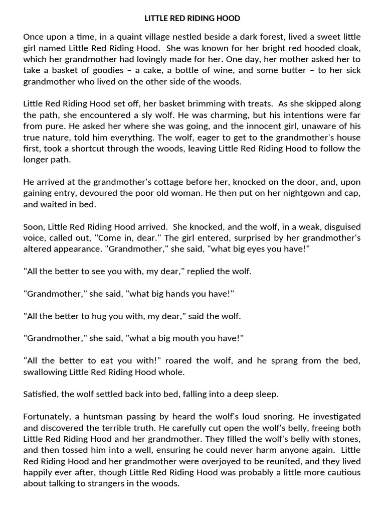 Little Red Riding Hood | PDF