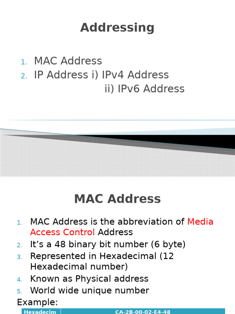 Understanding MAC and IP Addresses | PDF | Ip Address | Network Layer ...